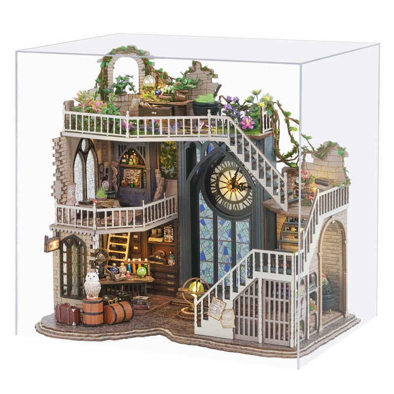 harry potter inspired Magic House DIY miniature house kit - wooden diorama - DIY Dollhouse Craft
