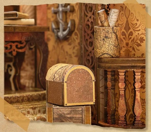 sailing memory DIY Book Nook Kit Bookshelf Insert Diorama Miniature Kit