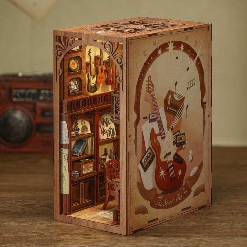 Secret Rhythm Music Themed Diy Book Nook Kit - Shelf Inert Diorama - Miniature Crafts