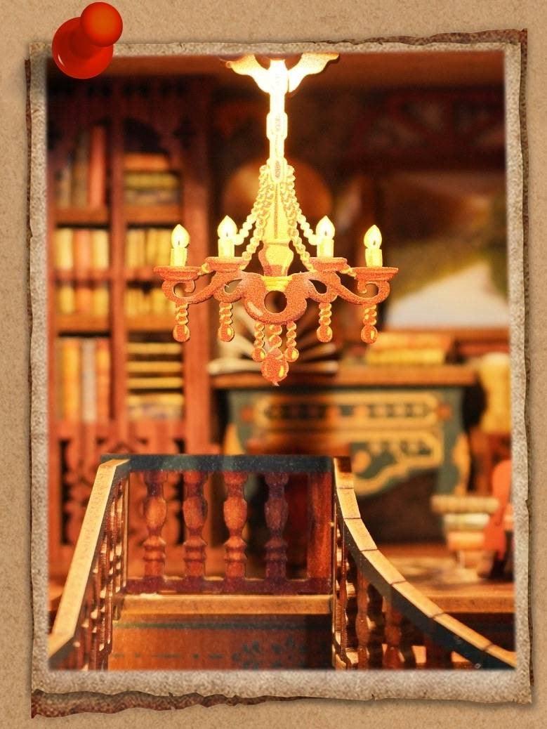 Sherlock Holmes Detective Agency DIY Book Nook Kit - Bookshelf Insert Diorama - 3D Wooden Bookend - Miniature Crafts