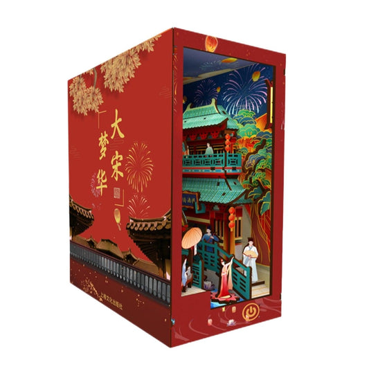 Song Dynasty Book Nook - DIY Kit - Bookshelf Insert Diorama - Miniature Crafts