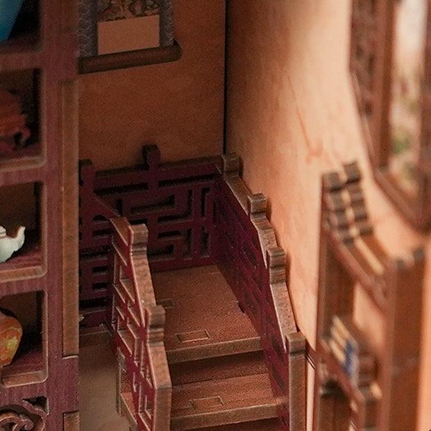 Chinese study room inspired diy book nook kit for bookshelf insert