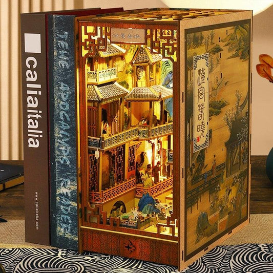 Step into Ancient China: Spring Dawn in the Han Palace DIY Book Nook Kit - Tonecheer