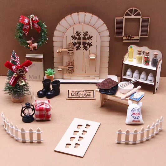 30 PCS Christmas Ornaments Dollhouse Decoration Set