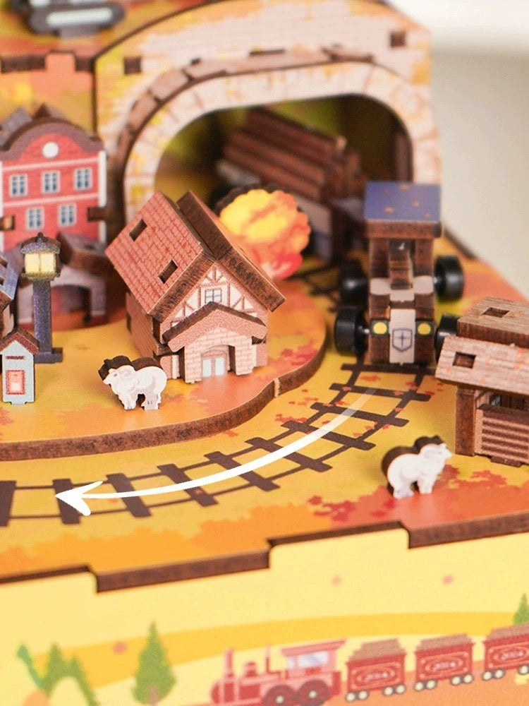 tonecheer music box - diy music box - 3d wooden mechanical puzzle - miniature crafts
