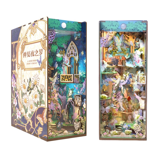 A Midsummer Night's Dream theme DIY Book Nook Kit, bookshelf insert decor diorama, 3d puzzles bookend, miniature house crafts - main
