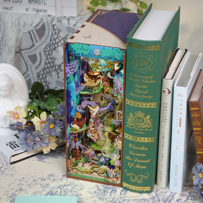 A Midsummer Night's Dream theme DIY Book Nook Kit, bookshelf insert decor diorama, 3d puzzles bookend, miniature house crafts - home decor