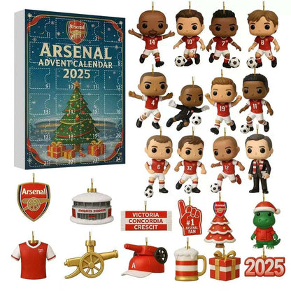Arsenal 2025 advent calendar with figurines and decorations