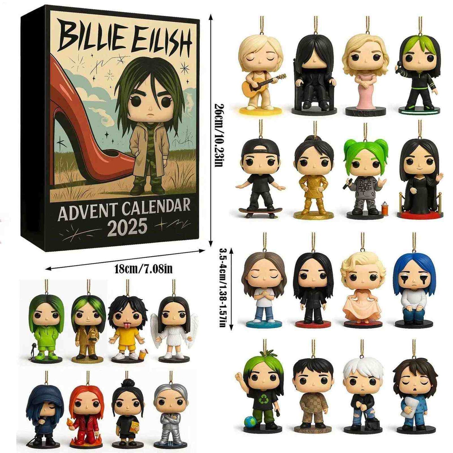 Billie Eilish 2025 Advent Calendar with figurines and packaging