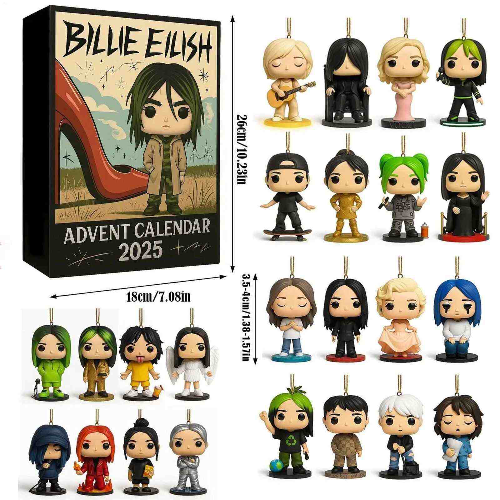 Billie Eilish 2025 Advent Calendar with figurines and packaging