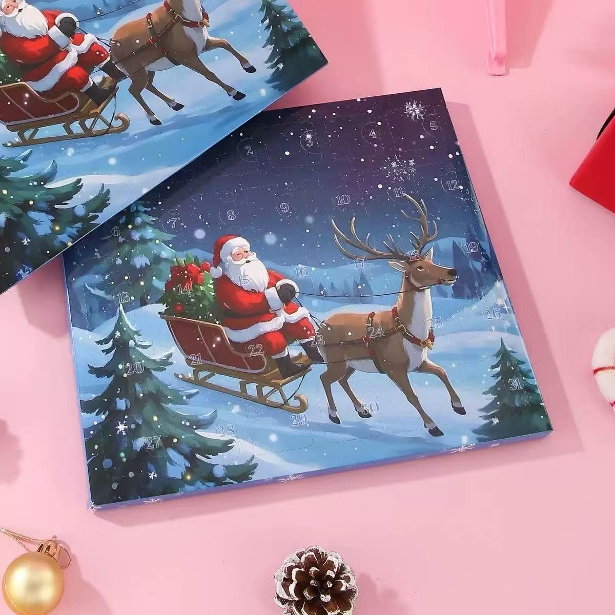 Blue Christmas Advent Calendar DIY Jewelry Set