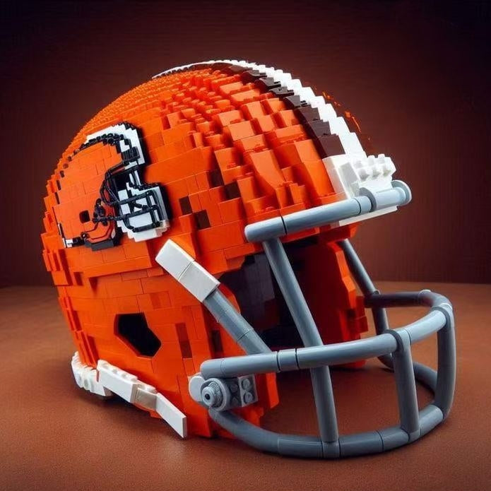 Building Blocks Football Helmet Sets for NFL Fans
