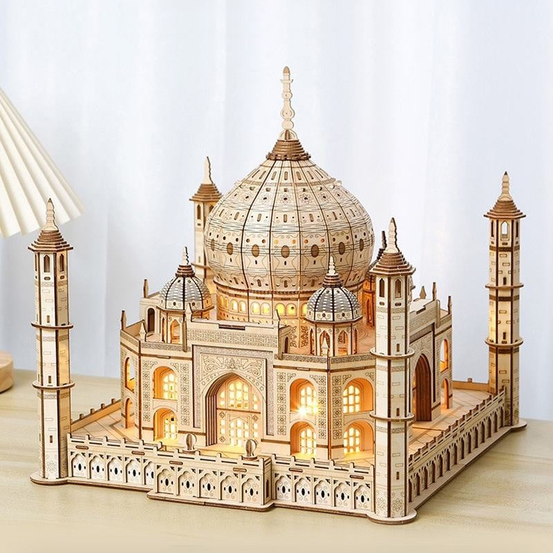 Castle DIY Miniature Crafts - 3D Wooden Mechanical Puzzle - Architecture Model Building Kit