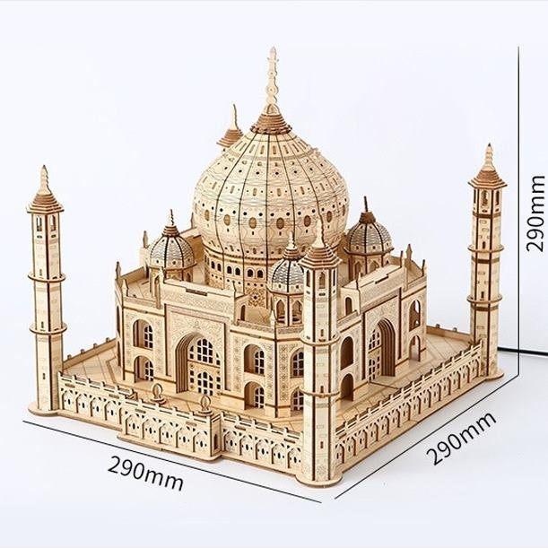 Castle DIY Miniature Crafts - 3D Wooden Mechanical Puzzle - Architecture Model Building Kit - size