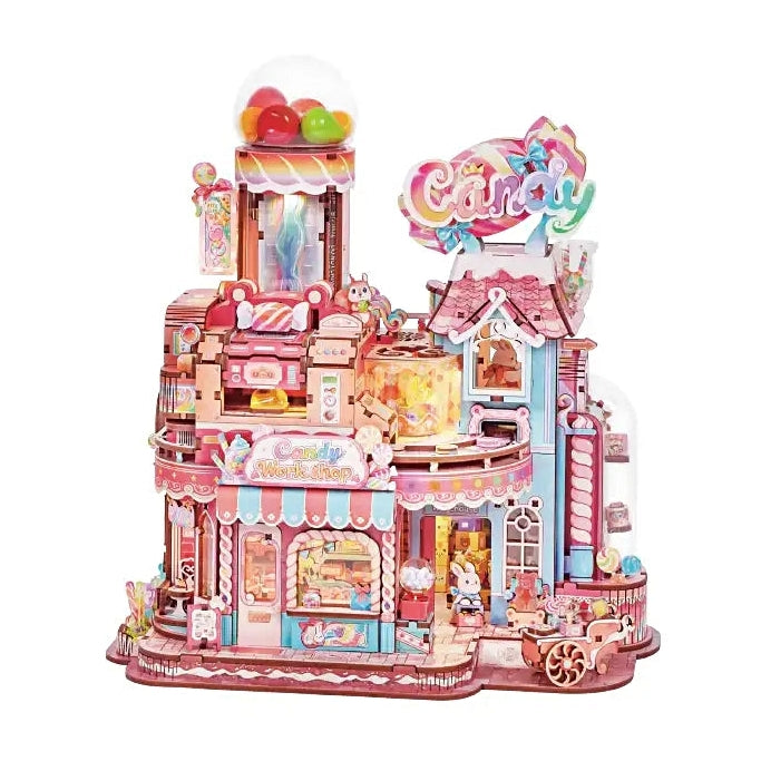 Candy Workshop DIY Miniature House Kit | 3D Motion Model Puzzle