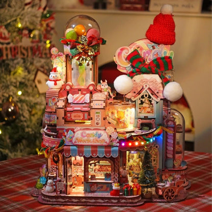 Candy Workshop DIY Miniature House Kit | 3D Motion Model Puzzle