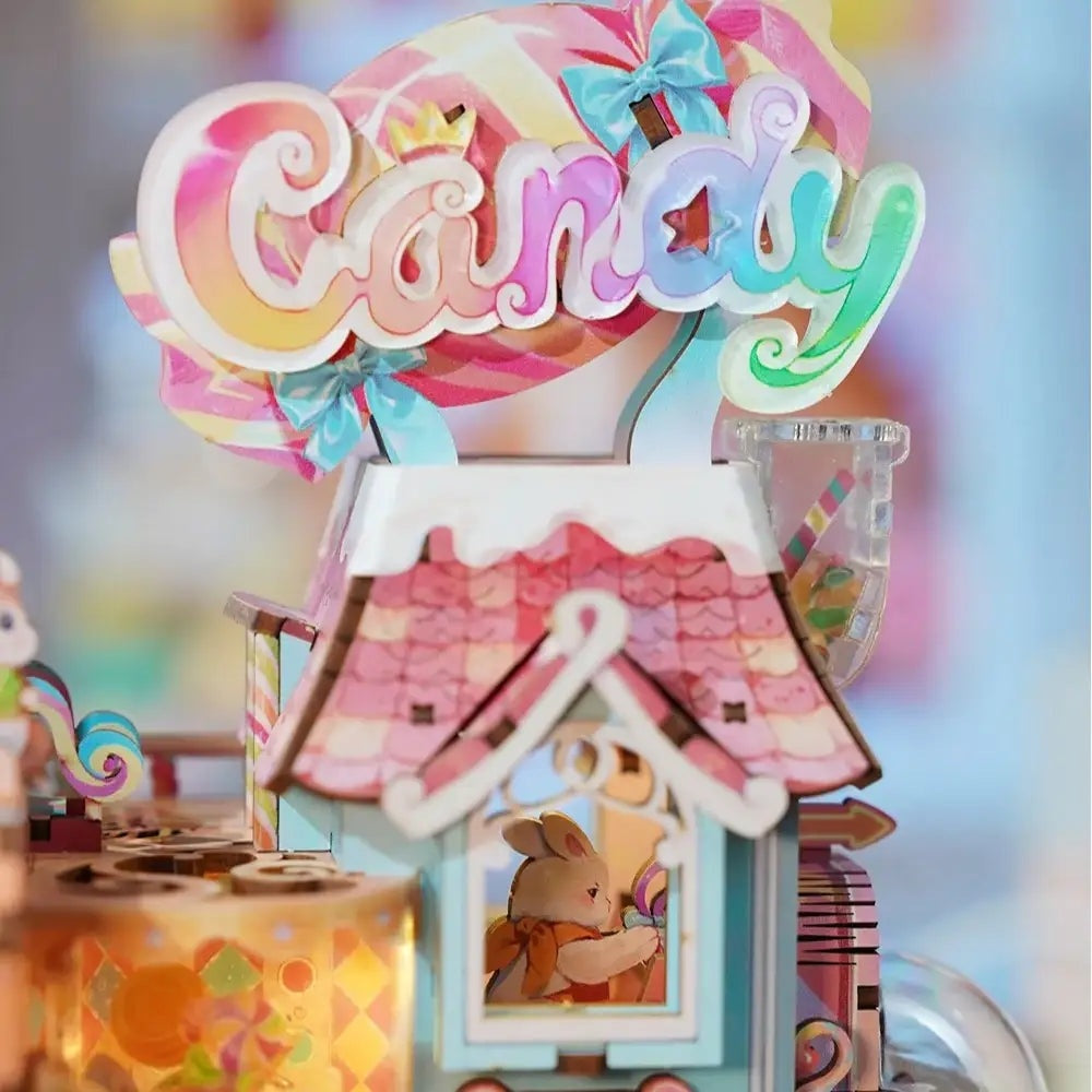 Candy Workshop DIY Miniature House Kit | 3D Motion Model Puzzle
