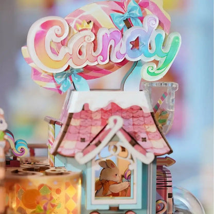 Candy Workshop DIY Miniature House Kit | 3D Motion Model Puzzle