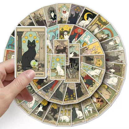 78 PCS Cat Tarot Card Sticker Set