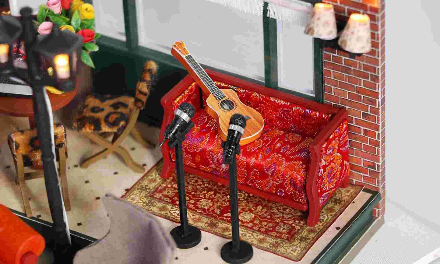 Central Perk DIY Dollhouse kit, a miniature house crafts inspired by the TV show "Friends", perfect for model building lovers, dollhouse collectors, home decor, A great DIY project for "Friends" fans.