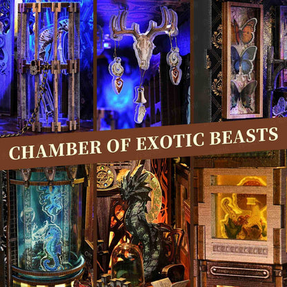 Chamber of Exotic Beasts DIY Book Nook Shelf Insert