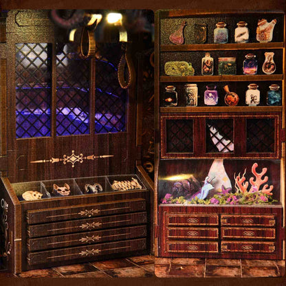 Chamber of Exotic Beasts DIY Book Nook Shelf Insert