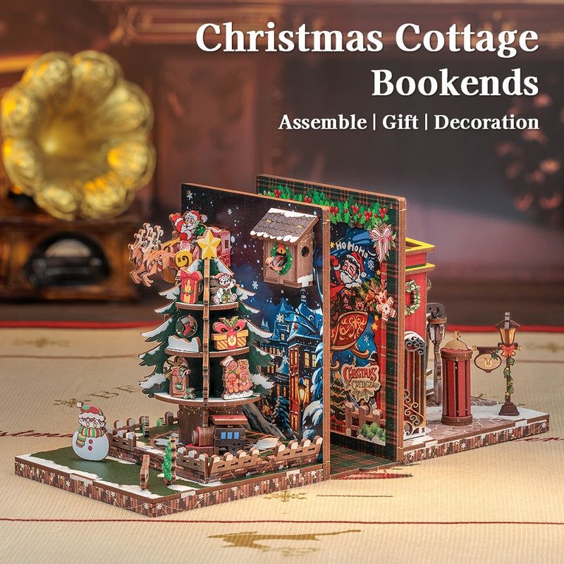 Christmas Cottage DIY Bookends Kit