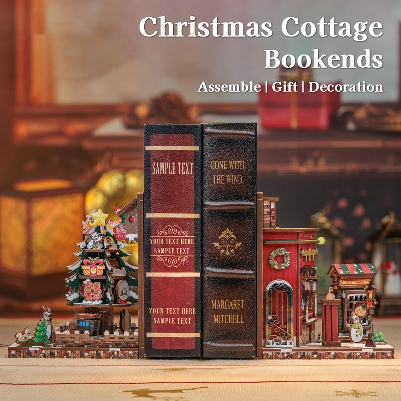 Christmas Cottage DIY Bookends Kit