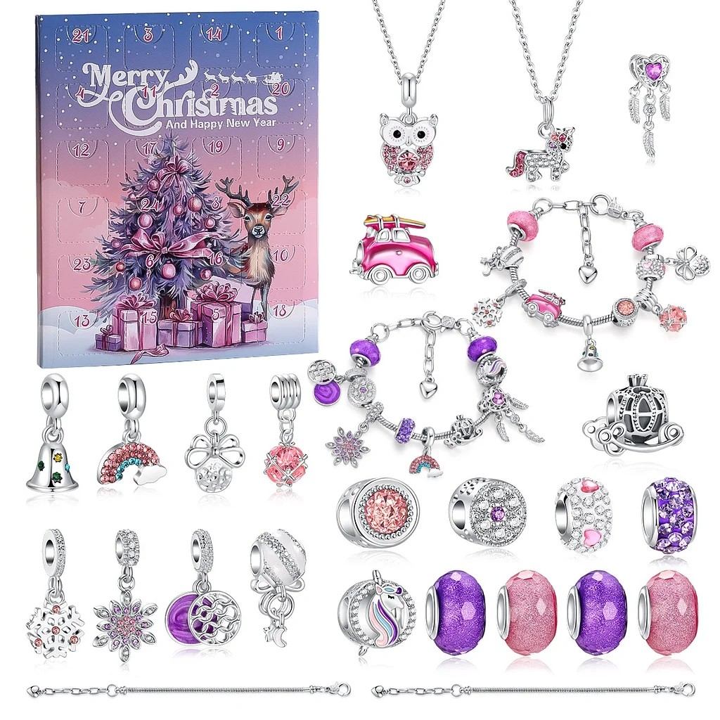 Christmas Countdown Charm Bracelet Set Advent Calendar