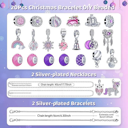 Christmas Countdown Charm Bracelet Set Advent Calendar