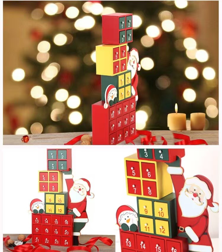 Christmas Countdown Wooden Advent Calendar