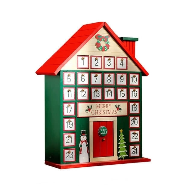 Christmas Countdown Wooden Advent Calendar House