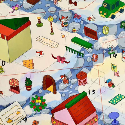 Large-Scale Christmas Eve in Grindelwald Series 3D Miniature Scene Stickers