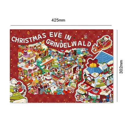 Large-Scale Christmas Eve in Grindelwald Series 3D Miniature Scene Stickers