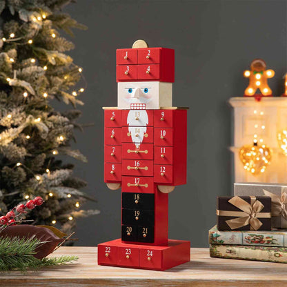 Christmas Nutcracker Countdown Calendar with Drawers