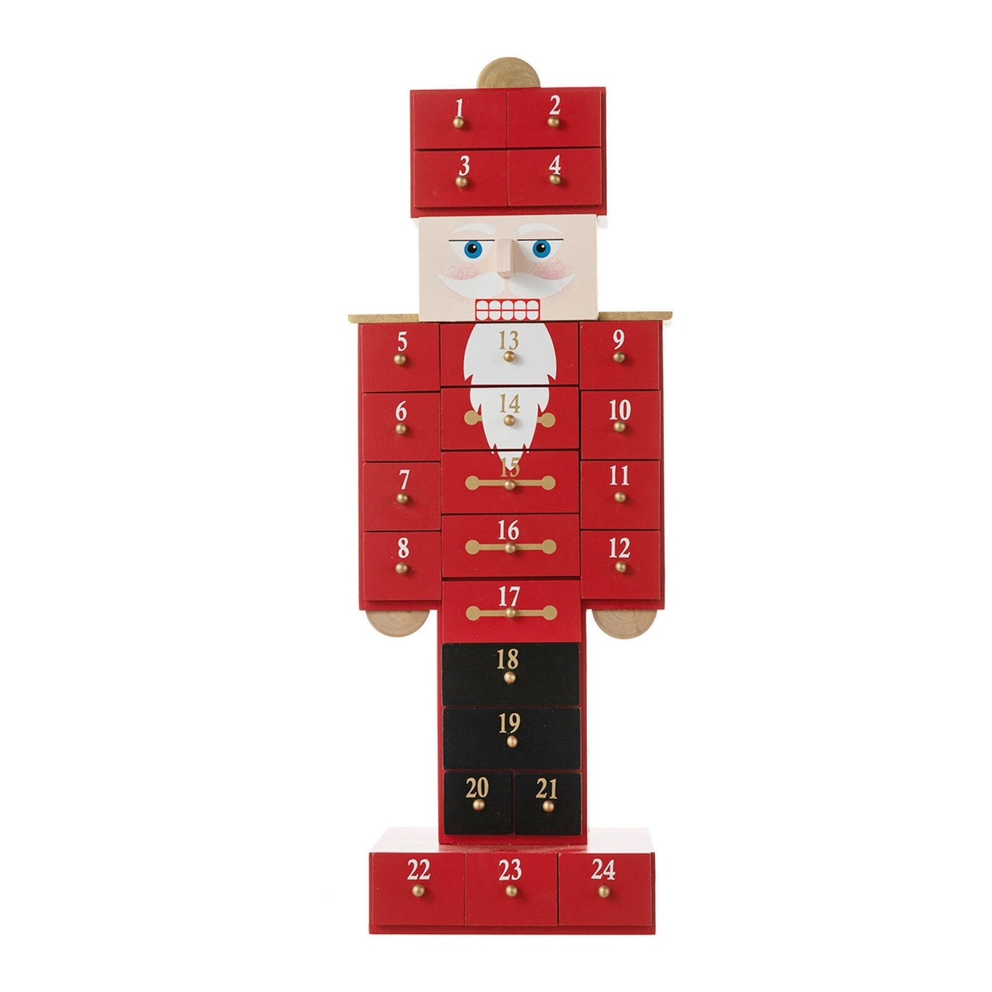 Christmas Nutcracker Countdown Calendar with Drawers