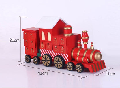 Christmas Train Wooden Advent Calendar Countdown