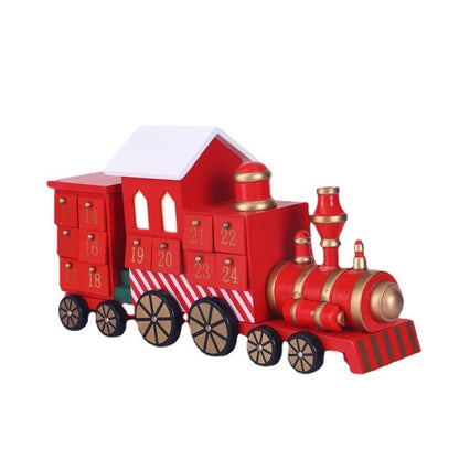 Christmas Train Wooden Advent Calendar Countdown