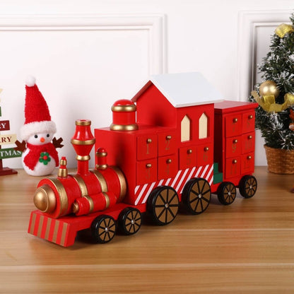 Christmas Train Wooden Advent Calendar Countdown