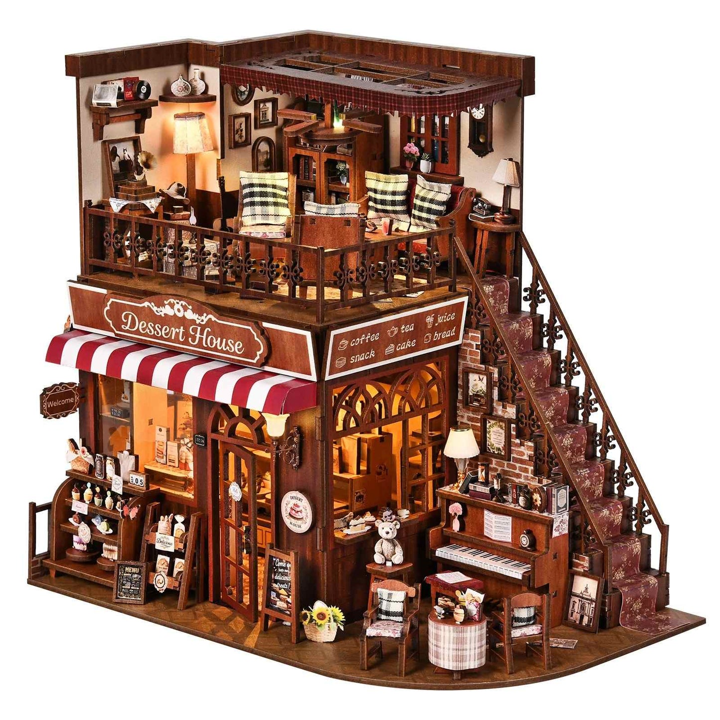 Corner Dessert House DIY Miniature House Kit