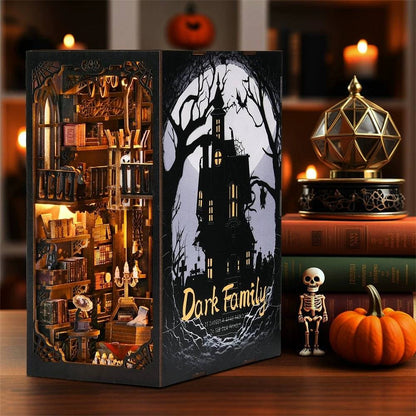 image display the Dark Family DIY Book Nook Kit in a Halloween themed table setting