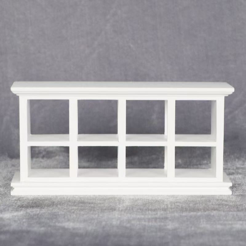 White Dollhouse Furniture Wooden Bakery Cabinet in 1:12 scale