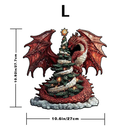 Dragon Christmas Tree Wooden Jigsaw Puzzle