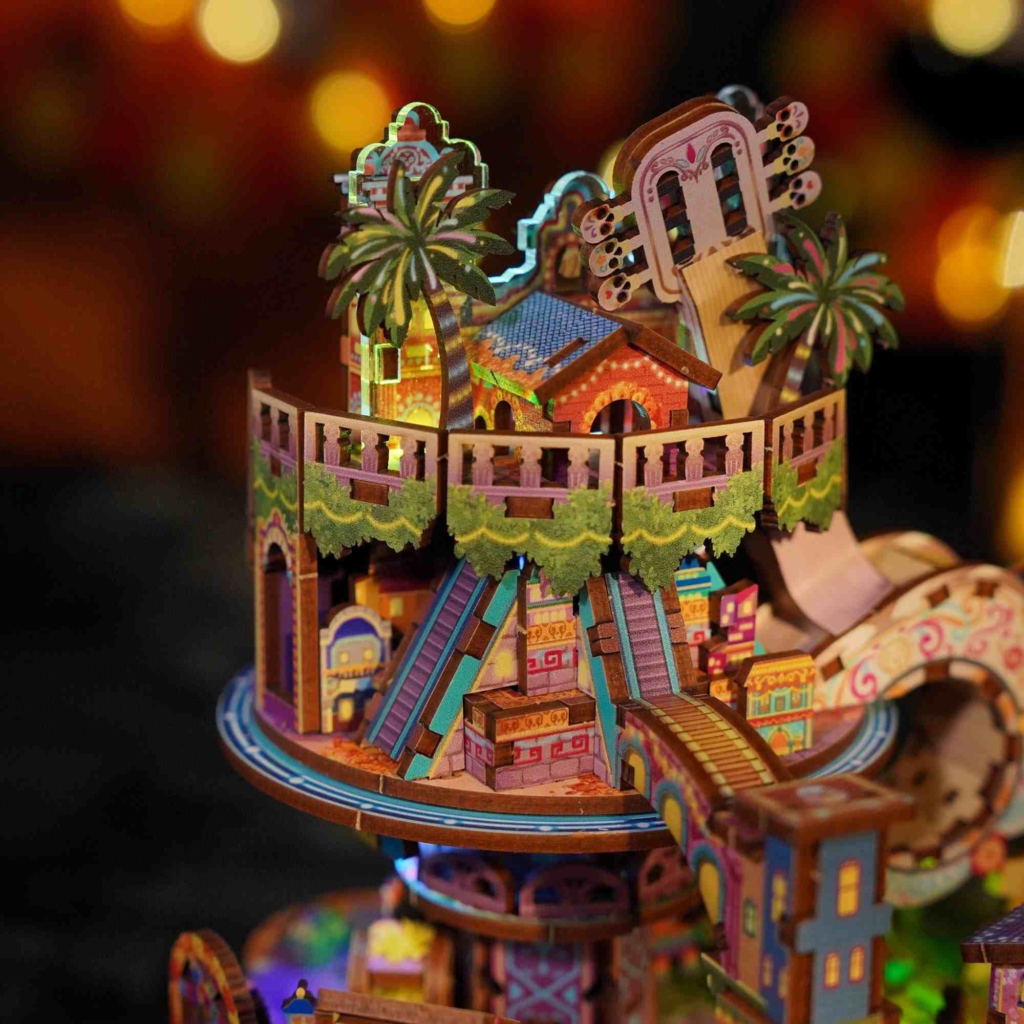 Dreams Wander 3D Wooden Puzzle Music Box | Coco-Inspired