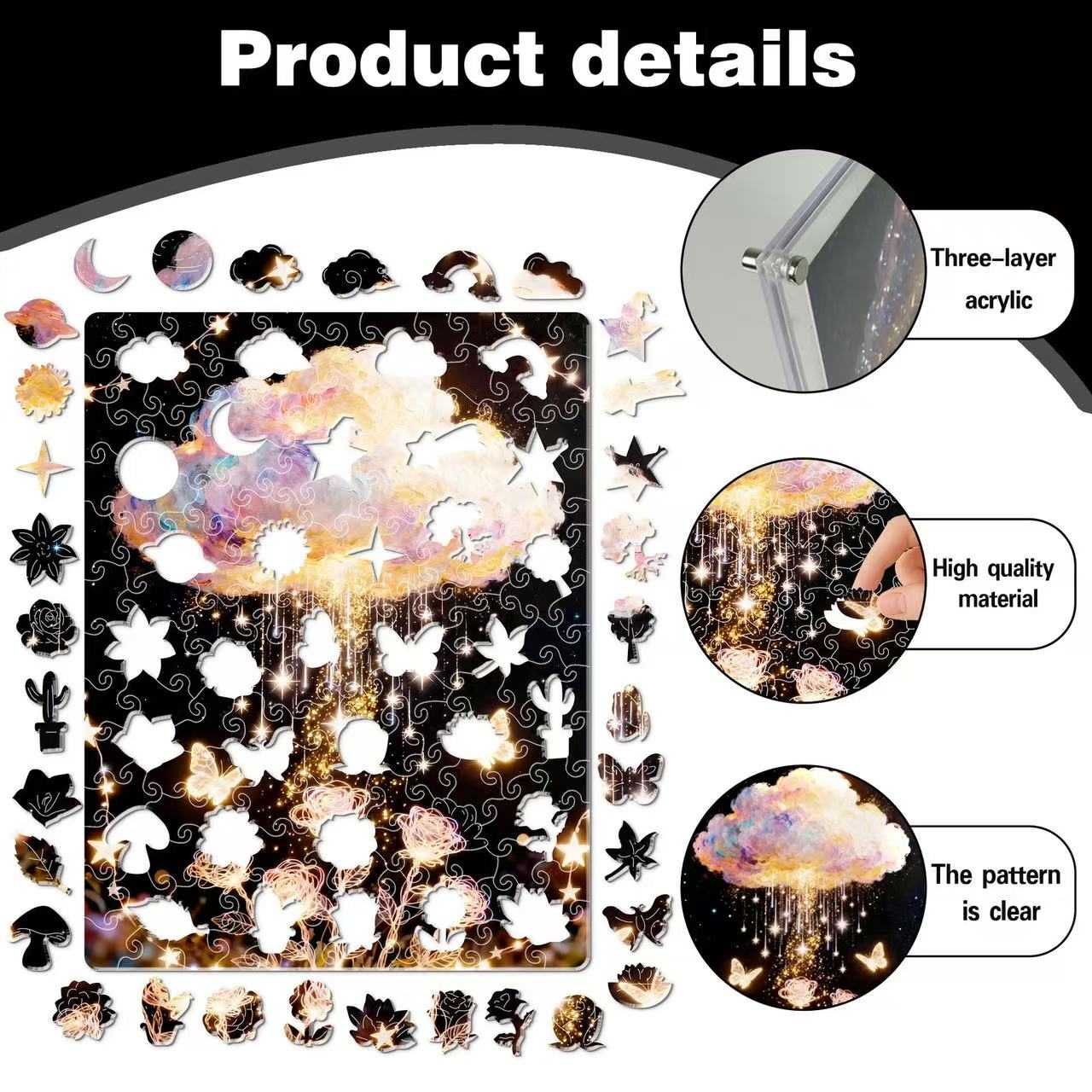 Dreamy Cloud Garden Acrylic Jigsaw Puzzle