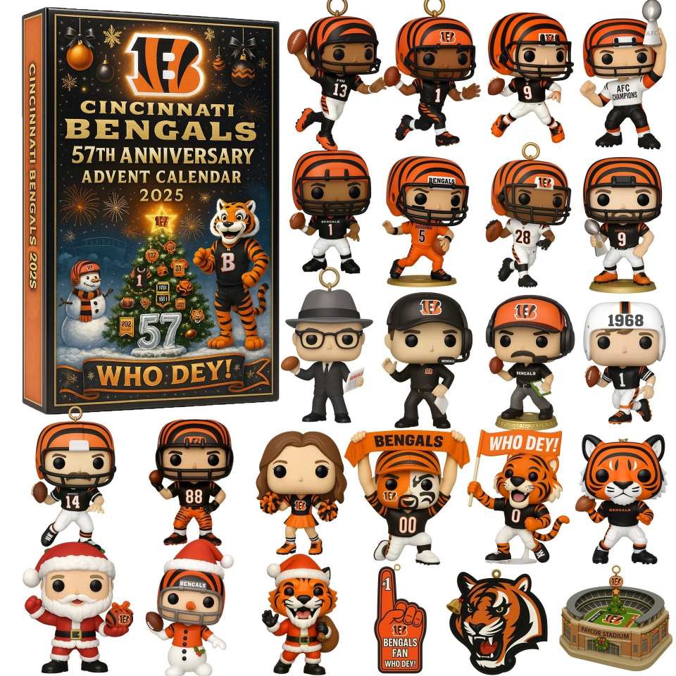 Cincinnati Bengals advent calendar with figurines and packaging