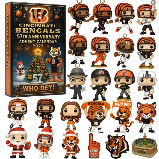 Cincinnati Bengals advent calendar with figurines and packaging