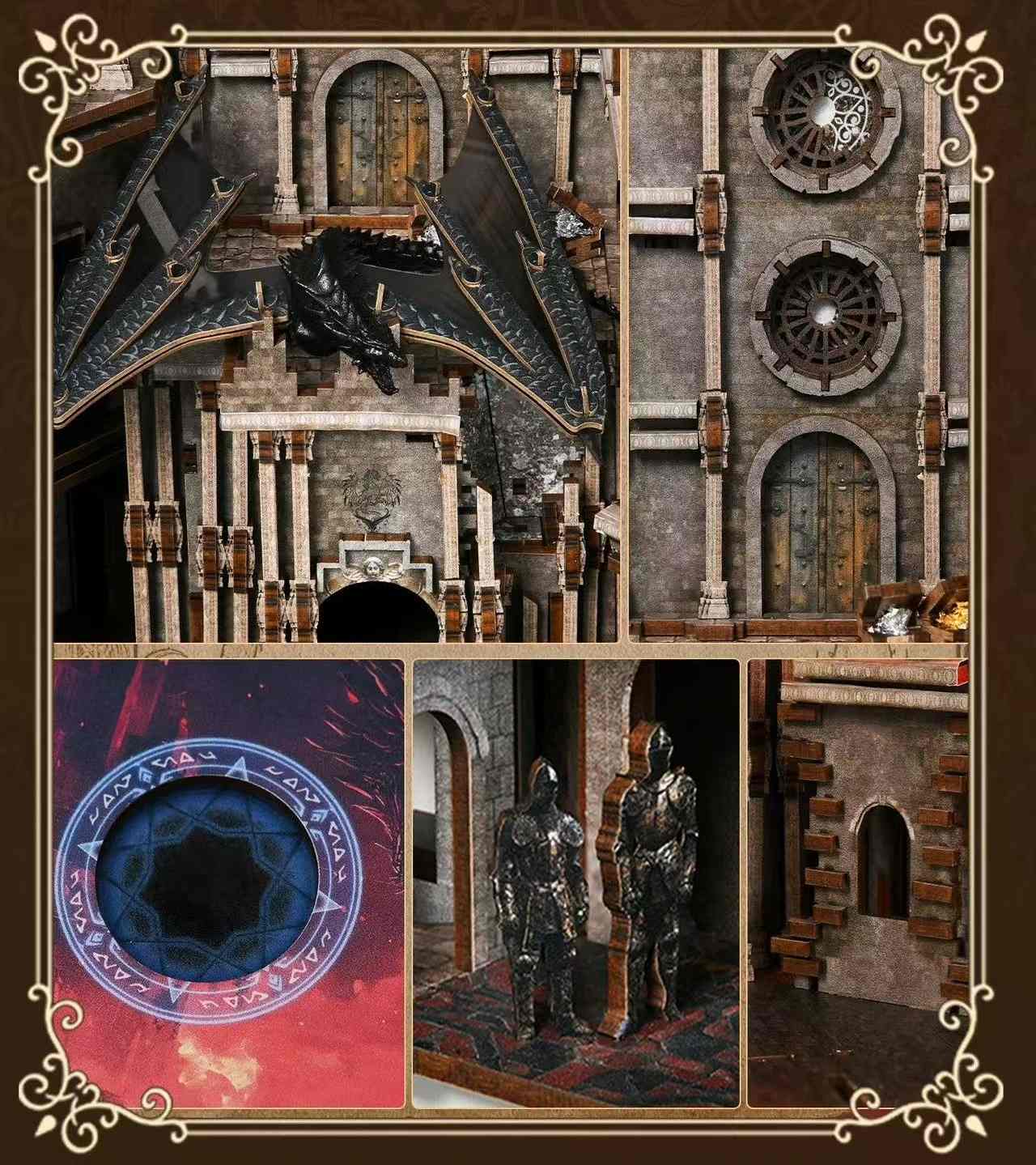 Ember Dragon Castle DIY Book Nook | Max Version