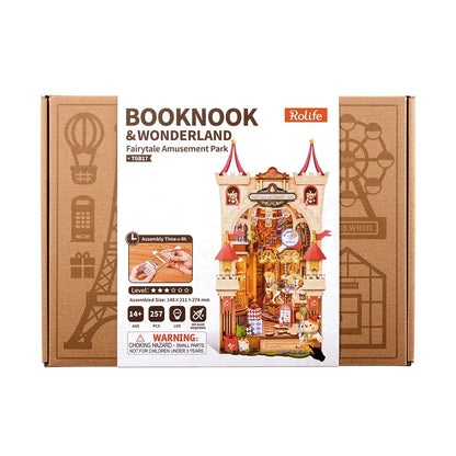 Box of Booknook & Wonderland toy set with Rolife branding on a white background