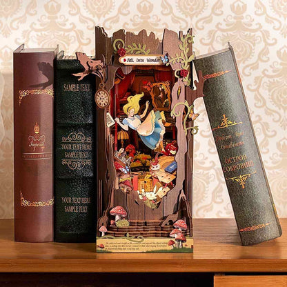 image displaying Fall Into Wonder Book Nook in books as a bookshelf insert decor